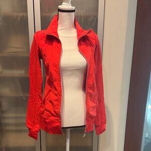 Lululemon Athletica Vibrant Red Bomber Jacket